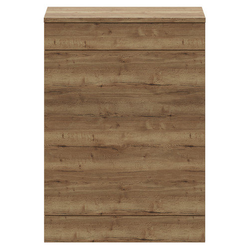 Napoli Tobacco Oak 600mm Toilet Unit View from Front