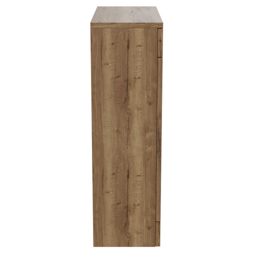 Napoli Tobacco Oak 600mm Toilet Unit Side View