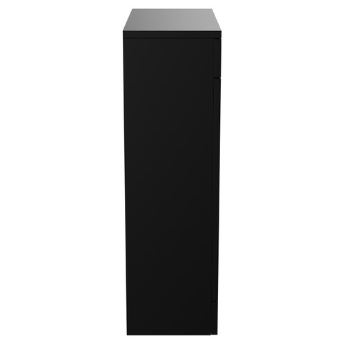 Napoli Matt Black 600mm Toilet Unit Side View