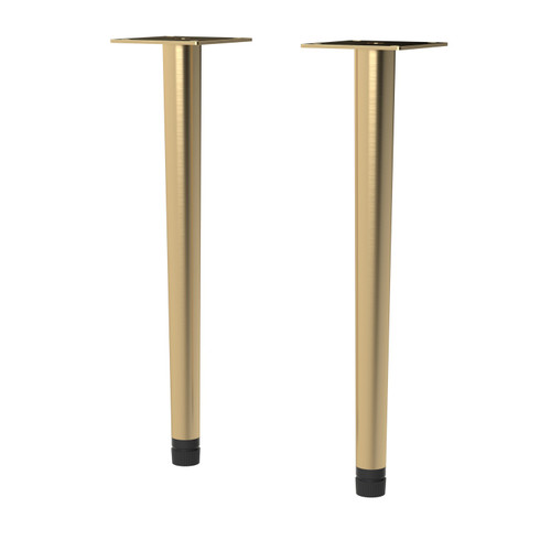 Nuie Brushed Brass 260mm Pair of Wall Hung Vanity Decorative Legs - NFL826 Main Image