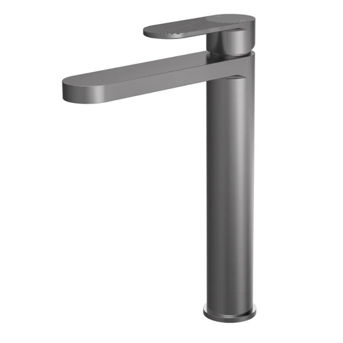 Nuie Cyprus Brushed Pewter High Rise Basin Mixer Tap - BIN770F Main Image