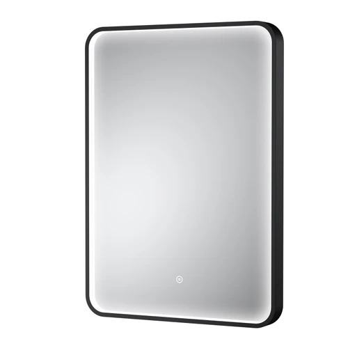 Nuie Pictor Black Inset Framed 700mm x 500mm Touch Sensor LED Mirror with Demister - LQ731 Main Image