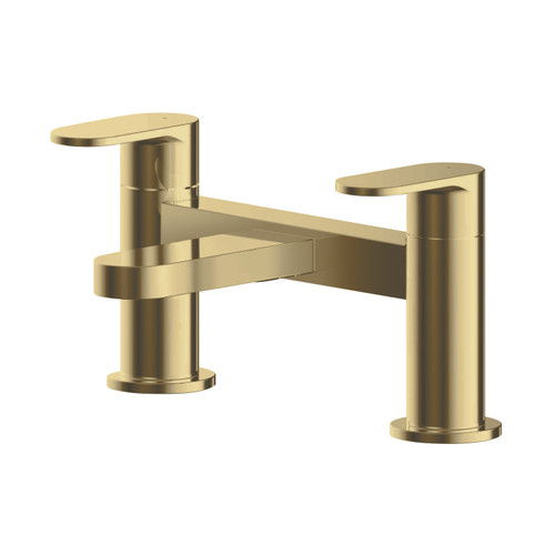 Nuie Binsey Brushed Brass Deck Mounted Bath Filler Tap - BIN803 Main Image
