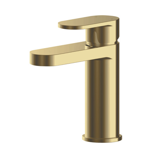 Nuie Binsey Brushed Brass Mono Basin Mixer Tap with Push Button Waste - BIN805 Main Image
