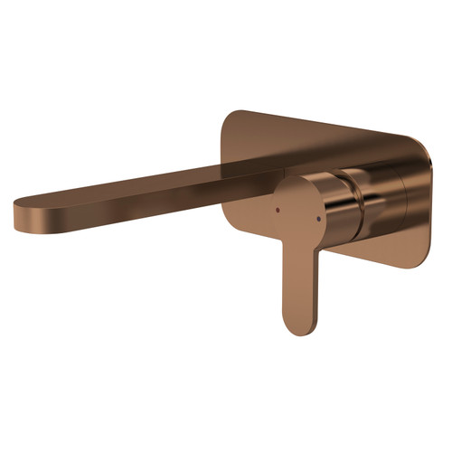 Nuie Arvan Brushed Bronze Wall Mounted 2 Tap Hole Basin Mixer with Plate - ARV1528 Main Image