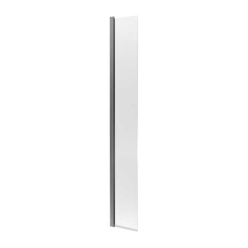 Nuie 300mm x 1850mm Wetroom Concealed Hinged Return Screen with Brushed Pewter Fittings - WRS030GMHC Main Image