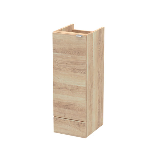 Hudson Reed Fusion Bleached Oak Woodgrain 300mm Floor Standing Single Door Storage Unit - OFF3082 Main Image