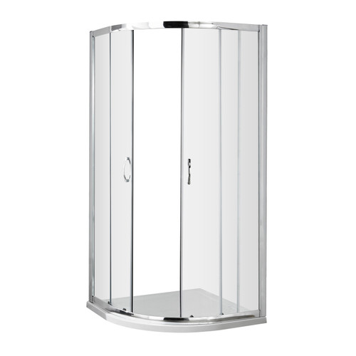 Nuie Ella Chrome 1850mm x 800mm Quadrant Shower Enclosure - SQU8-E5 Main Image