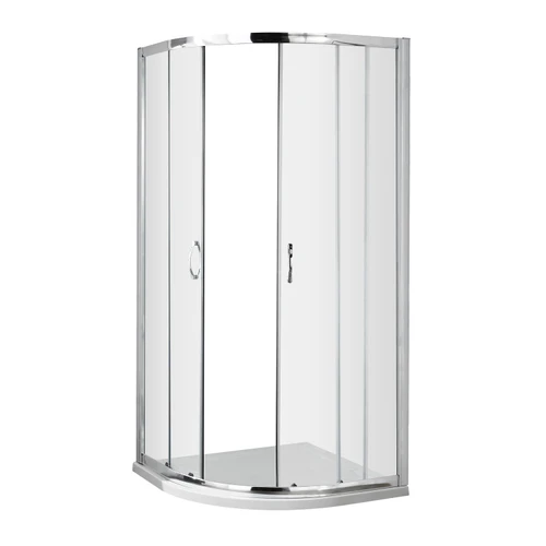 Nuie Ella Chrome 1850mm x 700mm Quadrant Shower Enclosure - SQU7-E5 Main Image
