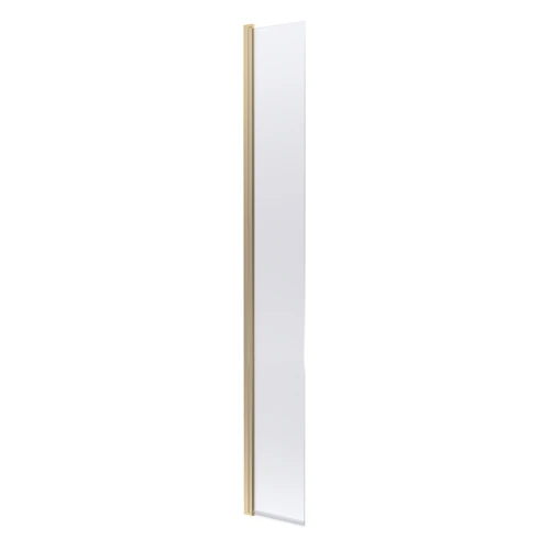 Hudson Reed 300mm x 1950mm Fluted Concealed Hinge Wetroom Swing Screen with Brushed Brass Fittings - WRSBB30HC Main Image