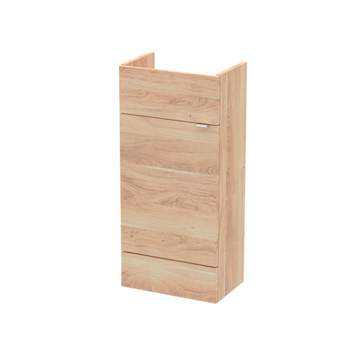 Hudson Reed Fusion Compact Bleached Oak 400mm Single Door Vanity Unit - OFF3003 Main Image