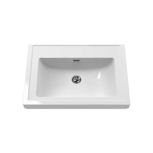 Hudson Reed Lille Matt Fern Green 600mm Wall Hung Single Drawer Vanity Unit and Classique Fireclay Basin - LIL3122H Second View