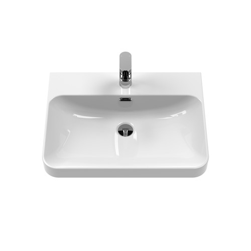 Hudson Reed Solar Matt Pure White 600mm 2 Drawer Vanity Unit and Thin Edge Basin - SOL101B Second View