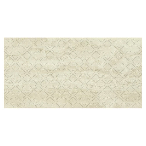 Silence Matt Beige Decor 29.8cm x 59.8cm Ceramic Wall Tile Pattern 1