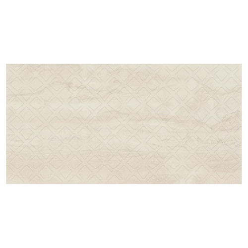 Silence Matt Silver Decor 29.8cm x 59.8cm Ceramic Wall Tile Pattern 1