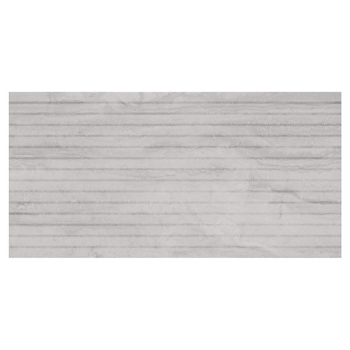 Silence Matt Silver Decor 29.8cm x 59.8cm Ceramic Wall Tile Pattern 1