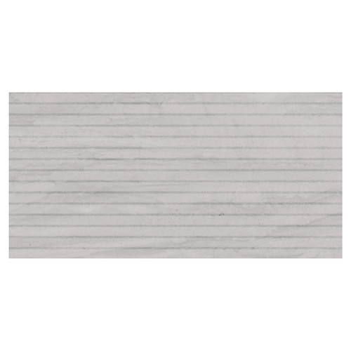 Silence Matt Silver Decor 29.8cm x 59.8cm Ceramic Wall Tile Pattern 6
