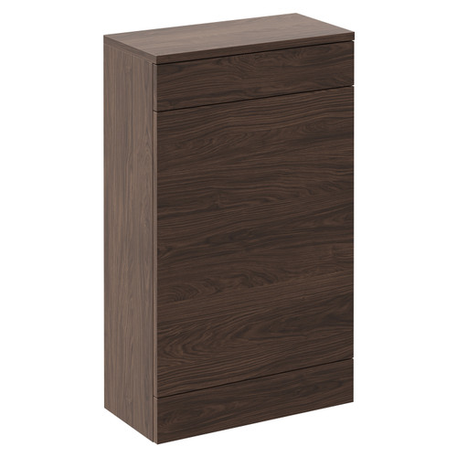 Napoli 250 Brown Oak 500mm Toilet Unit Left Hand View