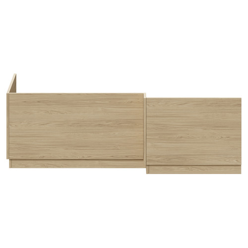 Napoli Light Oak 1700mm L Shaped Front and End Bath Panel Set Front View