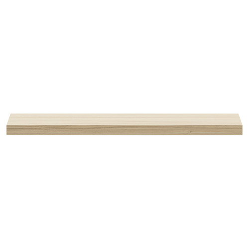 Napoli Light Oak 600mm Floating Bathroom Shelf Front View