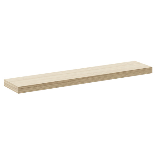 Napoli Light Oak 600mm Floating Bathroom Shelf Left Hand View
