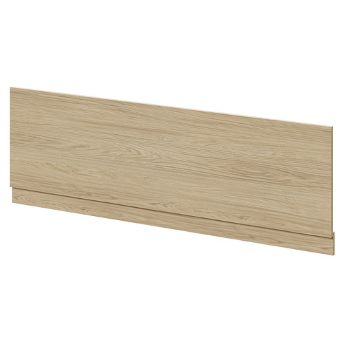 Napoli Light Oak 1700mm Front Bath Panel with Plinth Right Hand View
