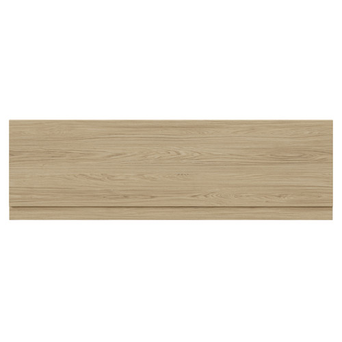 Napoli Light Oak 1800mm Front Bath Panel with Plinth Front View