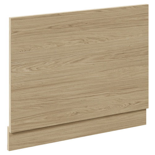 Napoli Light Oak 700mm End Bath Panel with Plinth Left Hand View