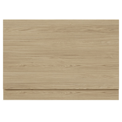 Napoli Light Oak 800mm End Bath Panel with Plinth Front View
