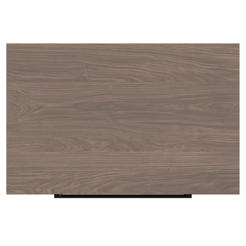 Napoli 390 Brown Oak 600mm Wall Mounted Vanity Unit for Countertop Basins with 2 Drawers and Matt Black Handles Top View
