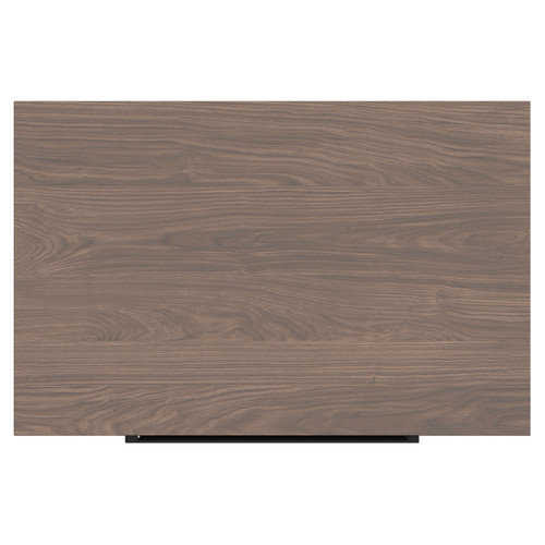 Napoli 390 Brown Oak 600mm Floor Standing Vanity Unit for Countertop Basins with 2 Drawers and Gunmetal Grey Handles Top View