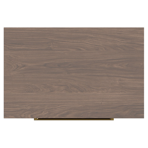 Napoli 390 Brown Oak 600mm Floor Standing Vanity Unit for Countertop Basins with 2 Drawers and Brushed Brass Handles Top View