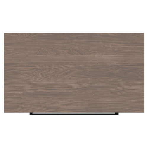 Napoli Brown Oak 800mm Floor Standing Vanity Unit for Countertop Basins with 2 Drawers and Matt Black Handles Top View