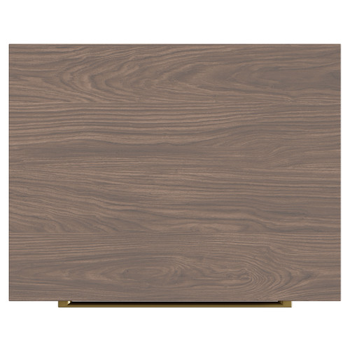 Napoli Brown Oak 500mm Floor Standing Vanity Unit for Countertop Basins with 2 Drawers and Brushed Brass Handles Top View
