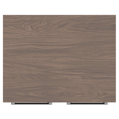 Napoli Brown Oak 500mm Floor Standing Vanity Unit for Countertop Basins with 2 Doors and Polished Chrome Handles Top View