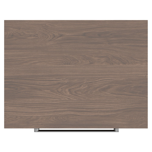 Napoli Brown Oak 600mm Floor Standing Vanity Unit for Countertop Basins with 2 Drawers and Polished Chrome Handles Top View