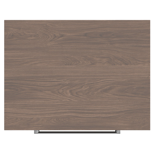 Napoli Brown Oak 600mm Wall Mounted Vanity Unit for Countertop Basins with 2 Drawers and Polished Chrome Handles Top View