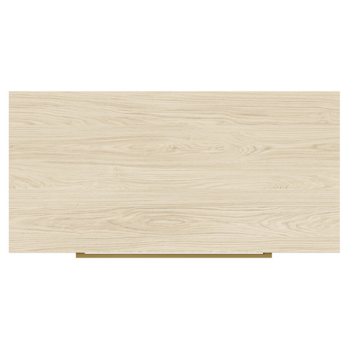 Napoli 390 Light Oak 800mm Wall Mounted Vanity Unit for Countertop Basins with 2 Drawers and Brushed Brass Handles Top Down View