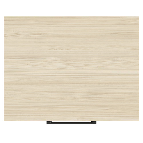 Napoli Light Oak 500mm Wall Mounted Vanity Unit for Countertop Basins with Single Drawer and Gunmetal Grey Handle Top Down View
