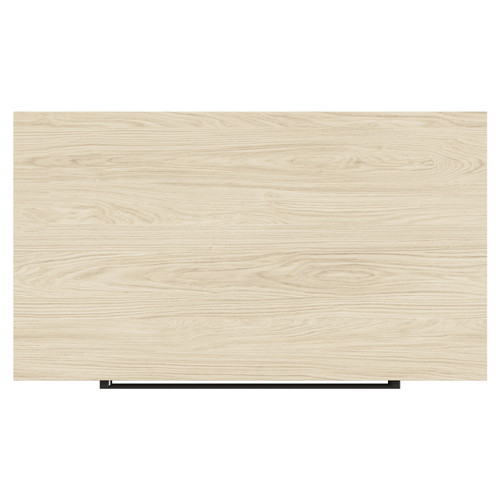 Napoli Light Oak 800mm Floor Standing Vanity Unit for Countertop Basins with 2 Drawers and Gunmetal Grey Handles Top Down View