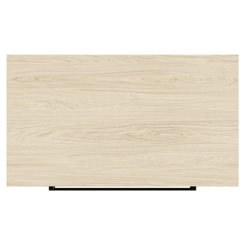 Napoli Light Oak 800mm Floor Standing Vanity Unit for Countertop Basins with 2 Drawers and Matt Black Handles Top Down View