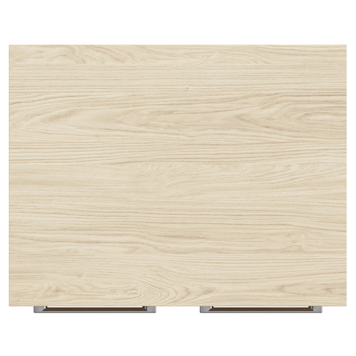 Napoli Light Oak 500mm Floor Standing Vanity Unit for Countertop Basins with 2 Doors and Polished Chrome Handles Top Down View