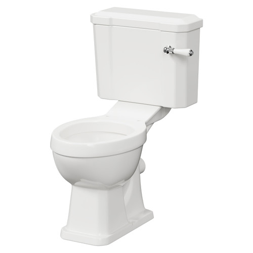 Windsor Traditional Comfort Height Close Coupled Toilet Pan with Cistern Right Hand View