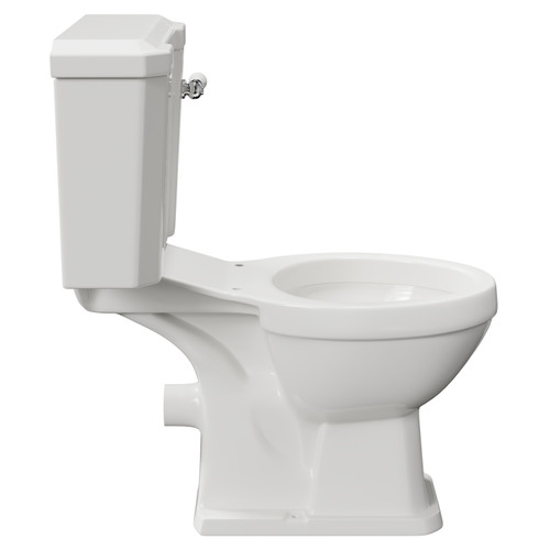 Windsor Traditional Comfort Height Close Coupled Toilet Pan with Cistern Side View