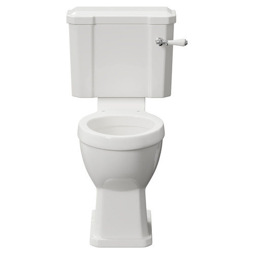 Windsor Traditional Close Coupled Toilet Pan with Cistern Front View