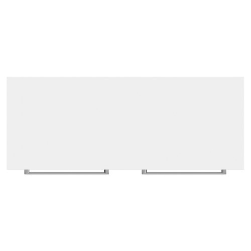 Napoli Gloss White 1000mm Wall Mounted Vanity Unit for Countertop Basins with 2 Drawers and Chrome Handles Top View