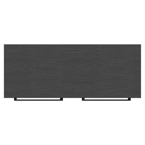 Napoli Nero Oak 1000mm Wall Mounted Vanity Unit for Countertop Basins with 2 Drawers and Colore Matt Black Handles Top View