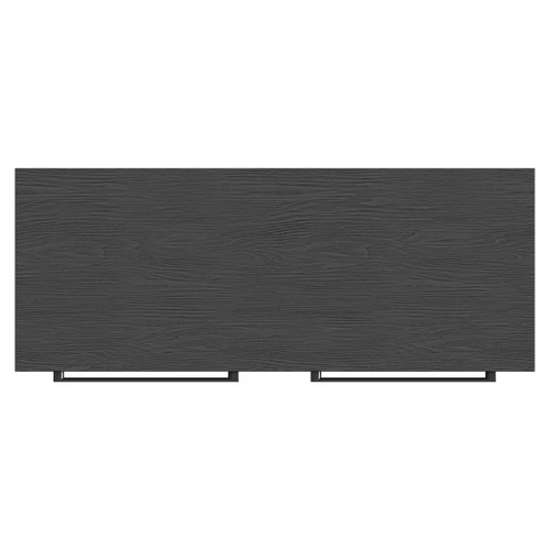 Napoli Nero Oak 1000mm Wall Mounted Vanity Unit for Countertop Basins with 2 Drawers and Colore Gunmetal Grey Handles Top View