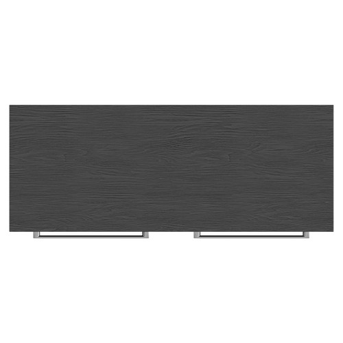 Napoli Nero Oak 1000mm Wall Mounted Vanity Unit for Countertop Basins with 2 Drawers and Chrome Handles Top View