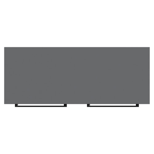 Napoli Gloss Grey 1000mm Wall Mounted Vanity Unit for Countertop Basins with 2 Drawers and Colore Matt Black Handles Top View